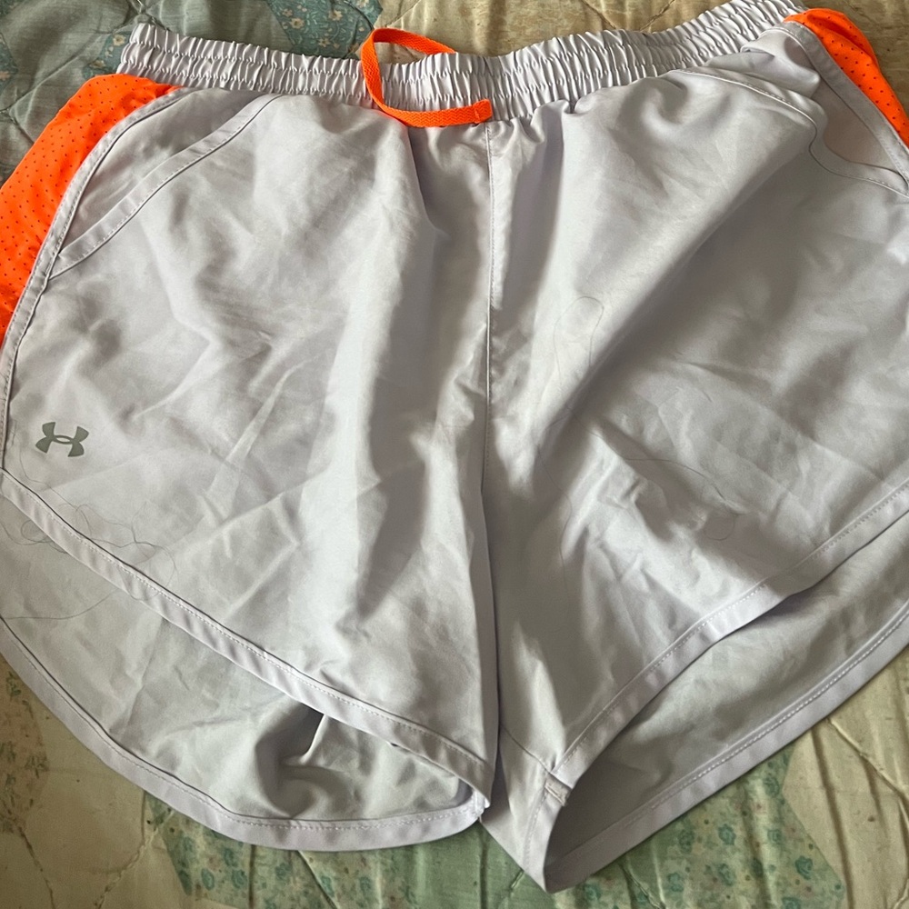 Light purple and orange shorts